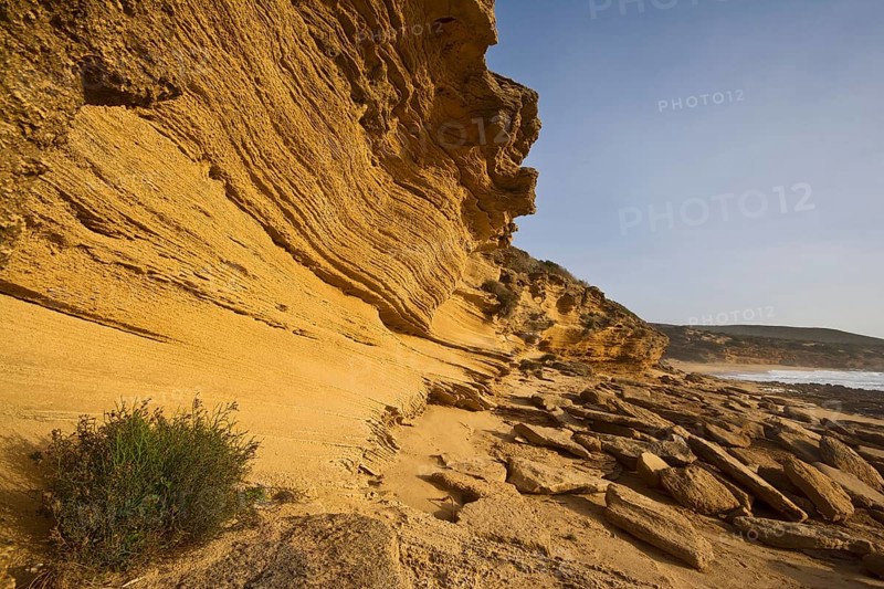 Washed out rock face