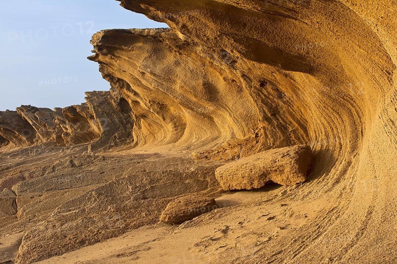 Washed out rock face