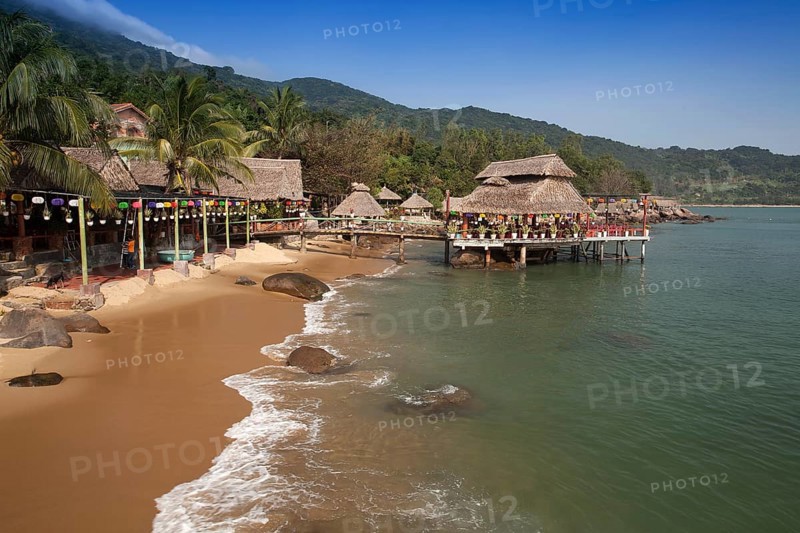 Bamboo huts on the beach at Rangbeach