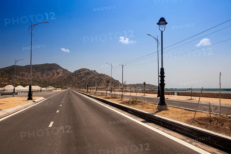 Lonely coastal road