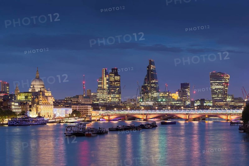 London skyline and the River Thames at night