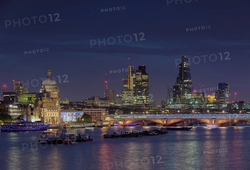 London skyline and the River Thames at night