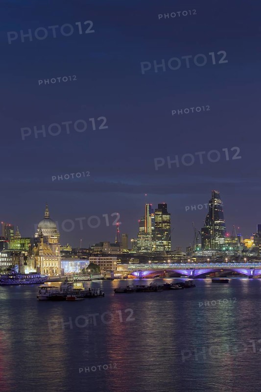 London skyline and the River Thames at night
