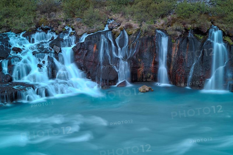 Hraunfossar Waterfall