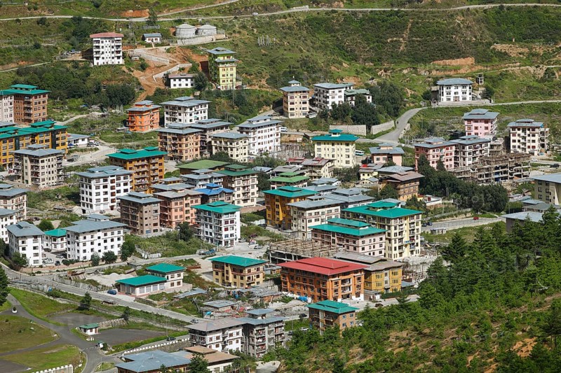 Traditional houses in Thimphu