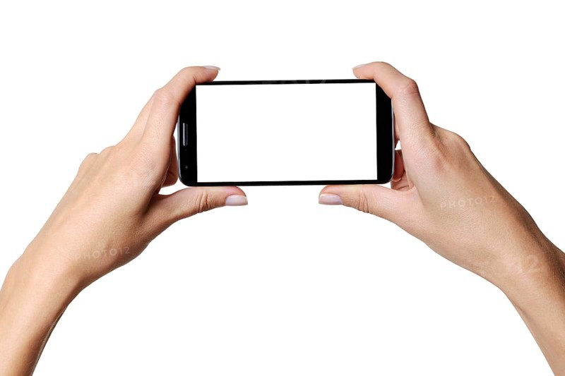 Smartphone with blank screen