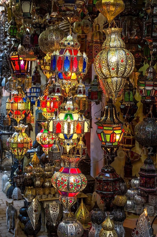 Moroccan mosaic lamps