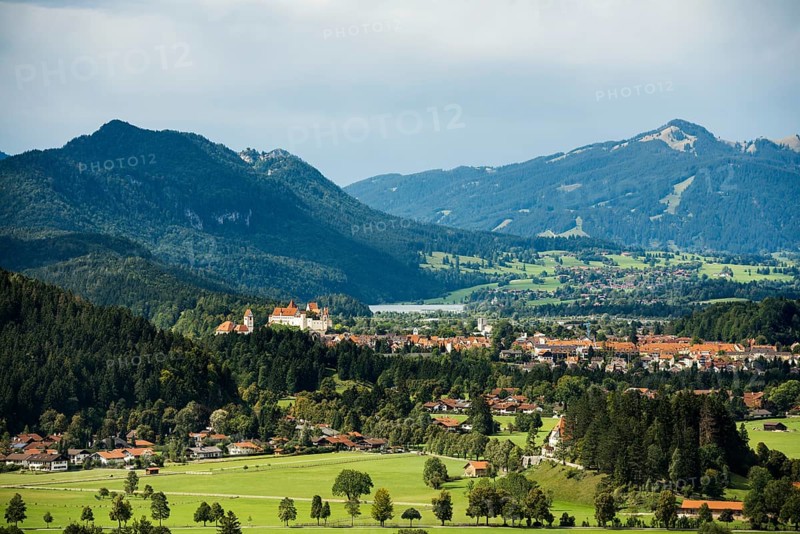 Fussen in front of the Allgau Alps