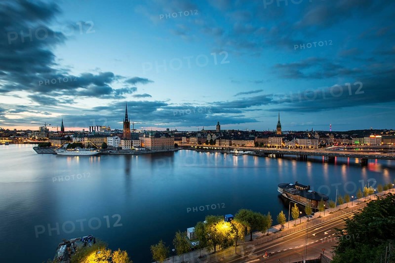 Riddarholmen island at dusk