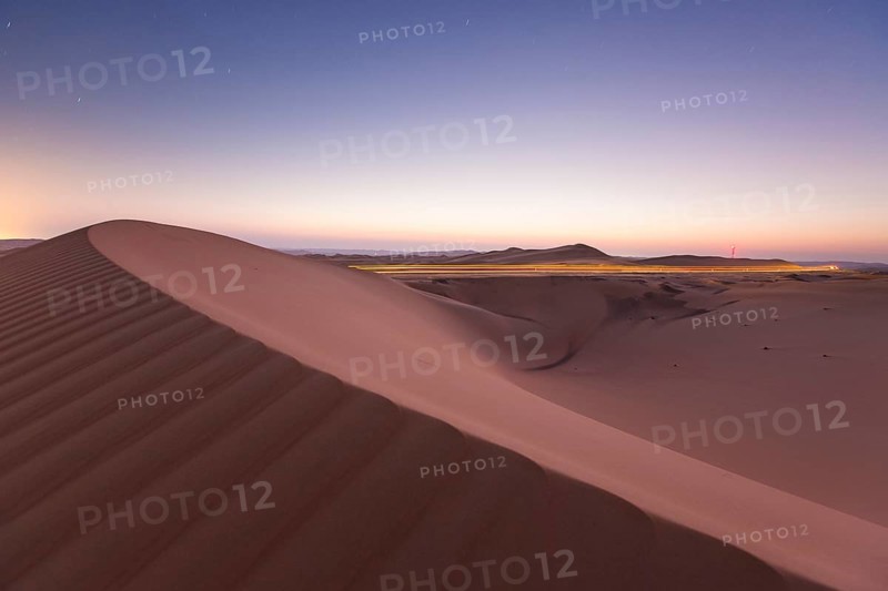 Sand dunes in desert