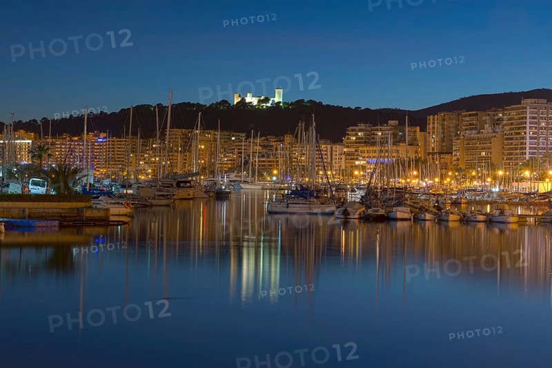 Harbour with Bellver Castle or Castell de Bellver