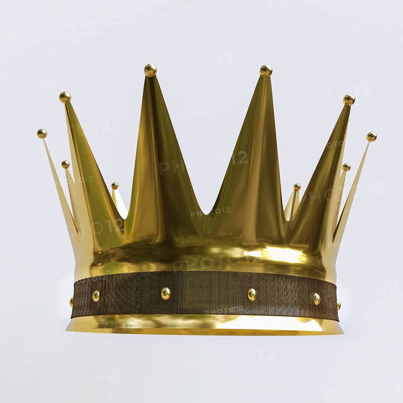 Golden crown with twelve points