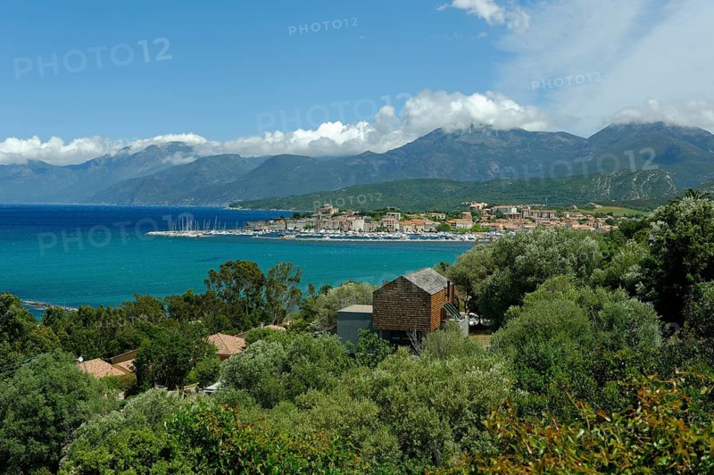 Historic centre with the harbor in Saint Florent
