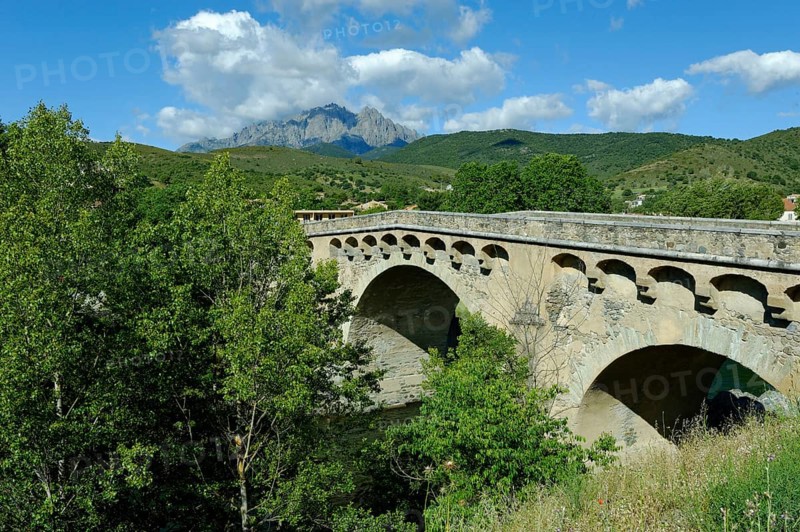 Old bridge over the river Golo