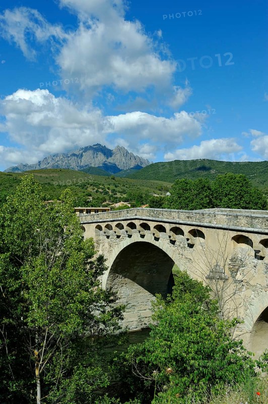 Old bridge over the river Golo