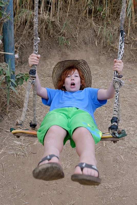 Boy on swing