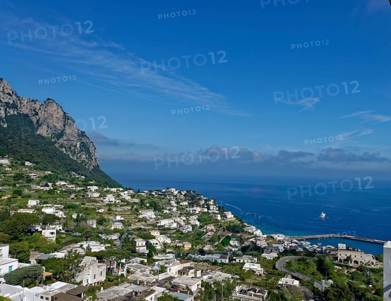 View from the Piazza Umberto on the Marina Grande and Monte Solero