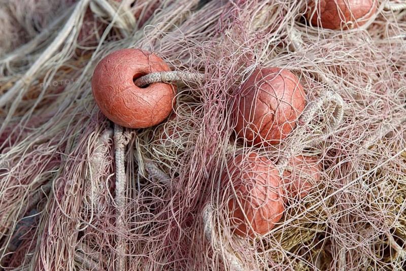 Fishing net in the port