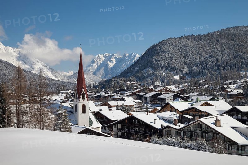 Townscape with Karwendel Mountains