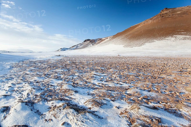 Namafjall mountain in winter