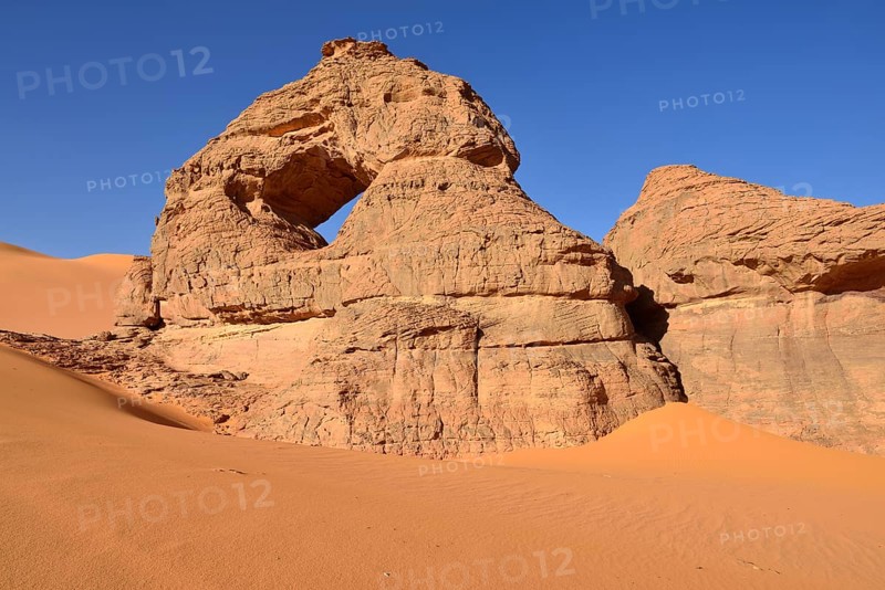 Natural arch with window at Oued el Berdj