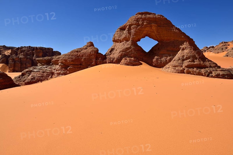Natural arch with window at Oued el Berdj