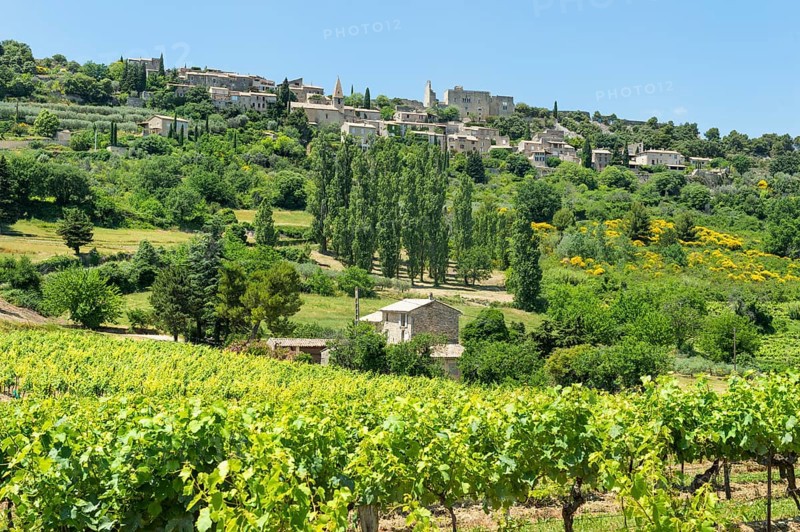View of Le Crestet village
