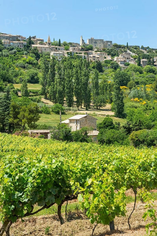 View of Le Crestet village