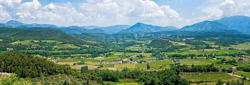View of Le Crestet village