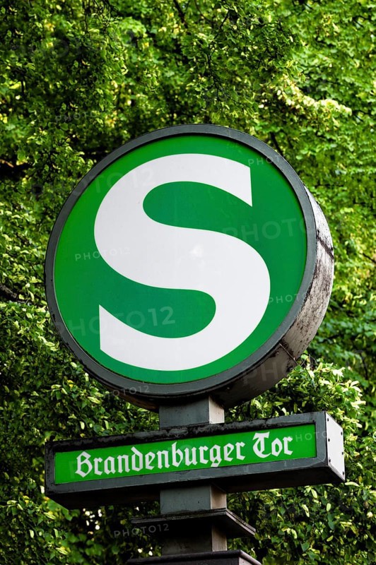 Entrance to Brandenburger Tor metro and railway station