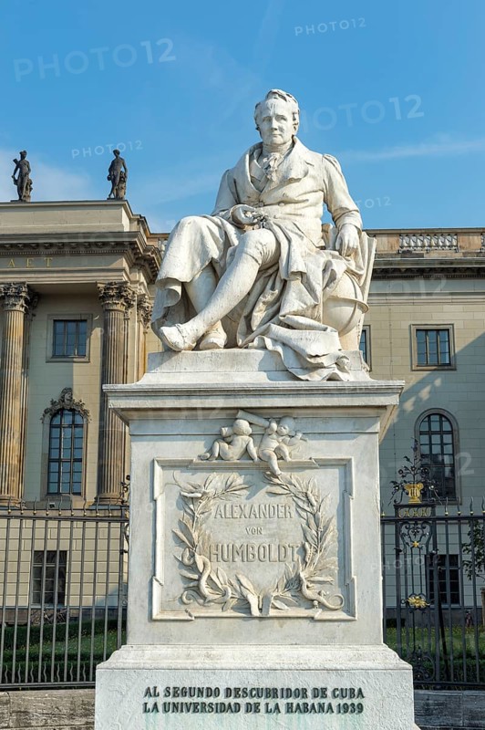 Alexander von Humboldt statue in front of Humboldt University