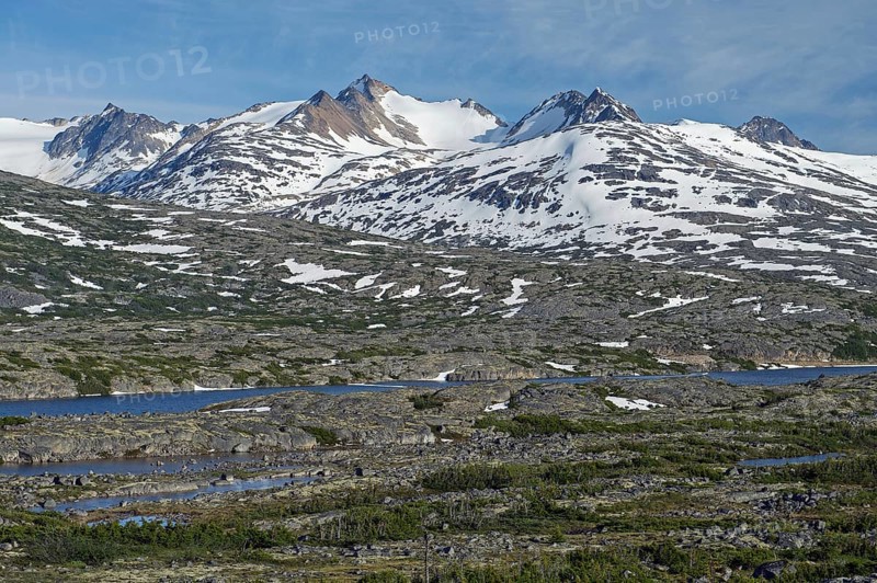 Mountains on the White Pass and Yukon Route between Skagway