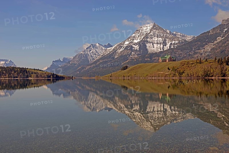 Middle Waterton Lake with Prince of Wales Hotel