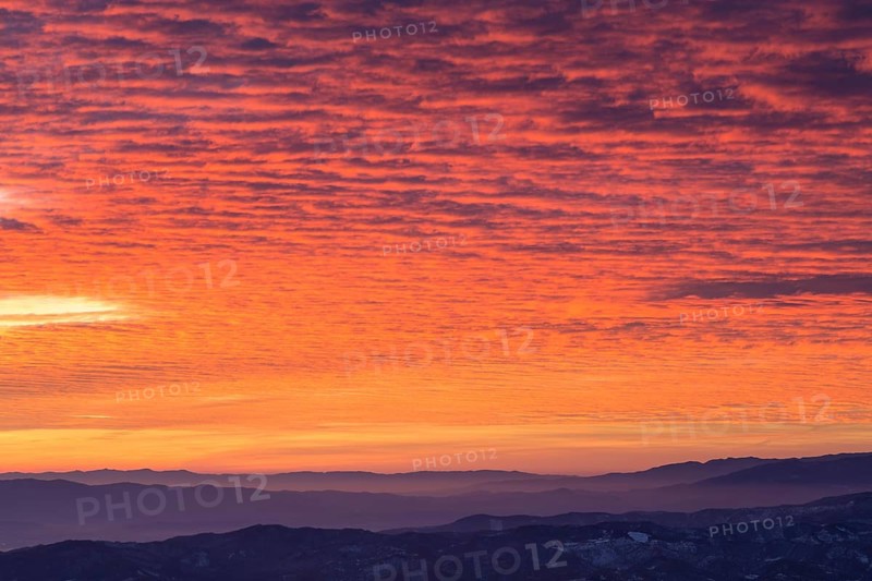 Winter sunset from Mount Nerone