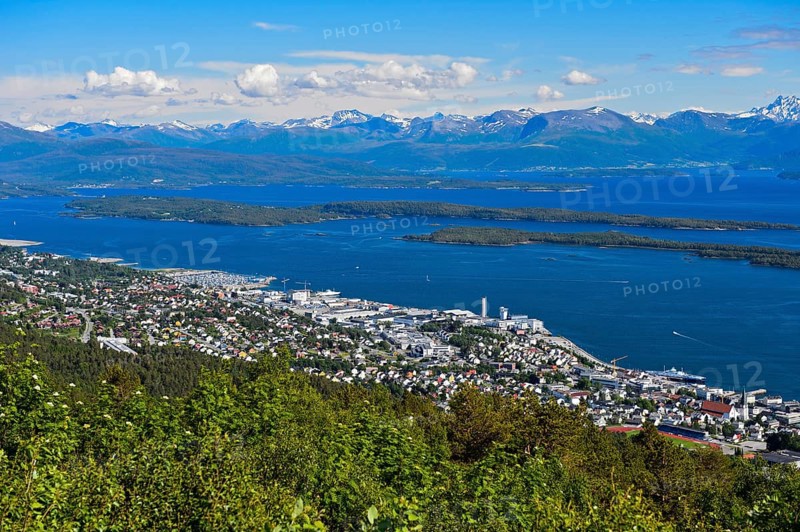 View of Molde on Moldefjord shore
