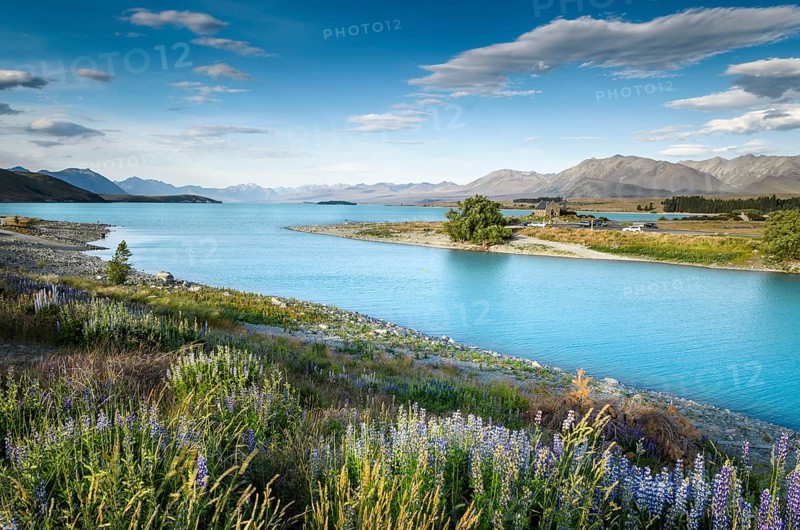 Church of the Good Shepherd at the turquoise Lake Tekapo