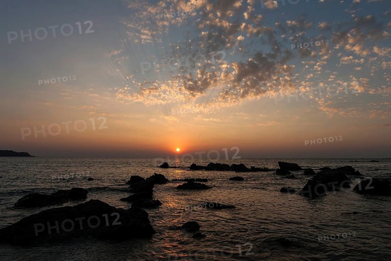 Sunset over the sea