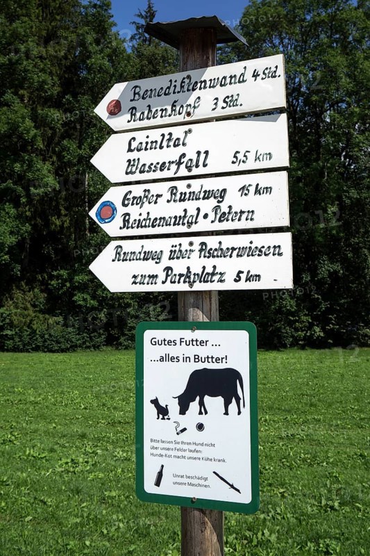 Sign for hikers