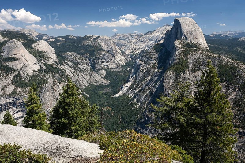 View from Glacier Point to Yosemite Valley and Half Dome