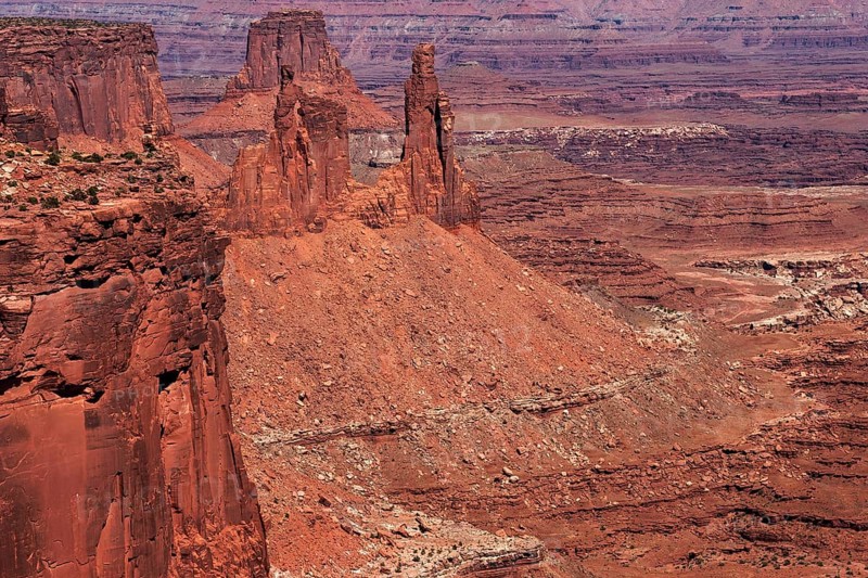 View of eroded landscape from Mesa Arch