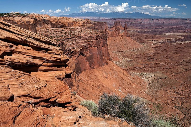 View of eroded landscape from Mesa Arch