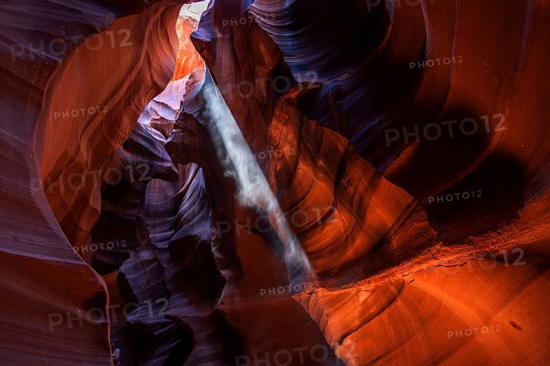 Colourful sandstone formations with light