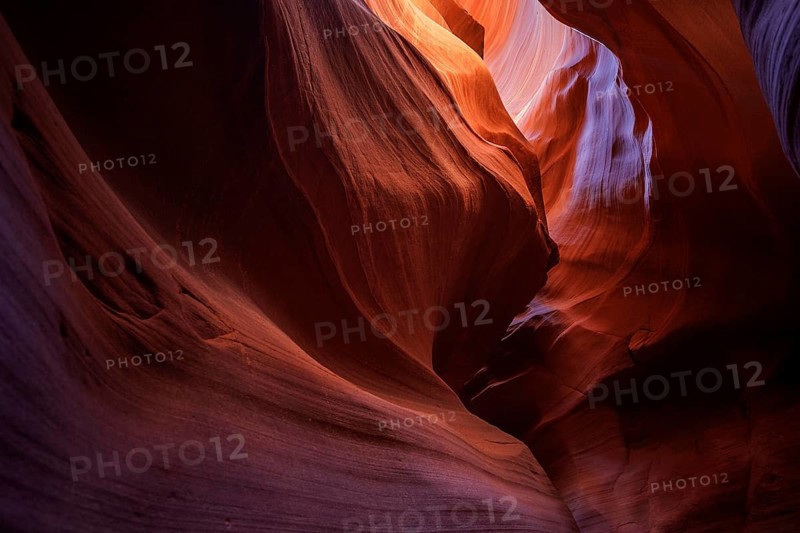 Colourful sandstone formations with light