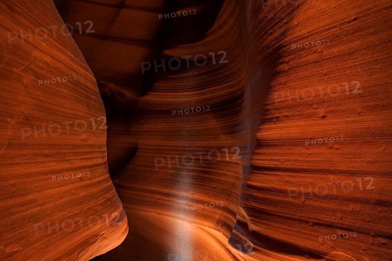 Colourful sandstone formations with light
