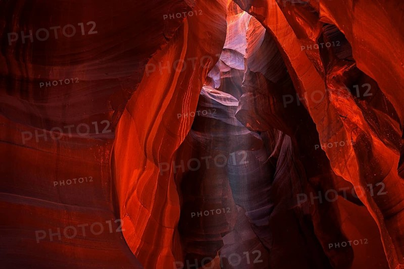 Colourful sandstone formations with light