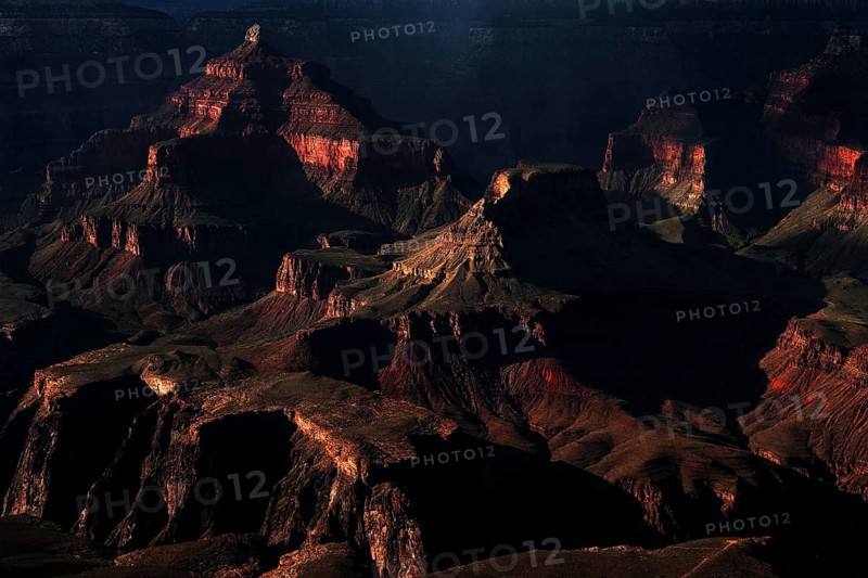 Rock formations in the evening light