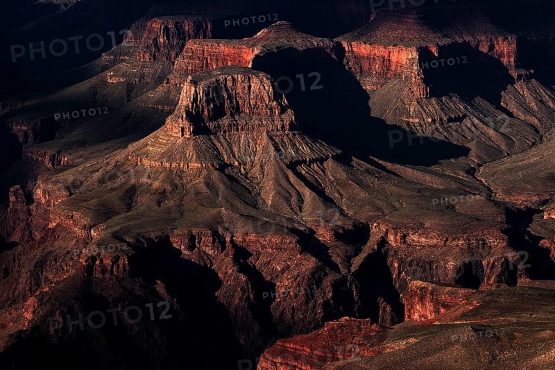 Rock formations in the evening light