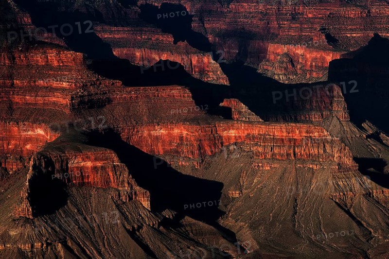 Rock formations in the evening light