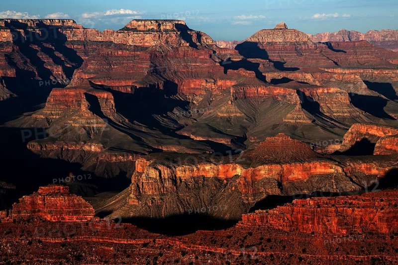 Rock formations in the evening light