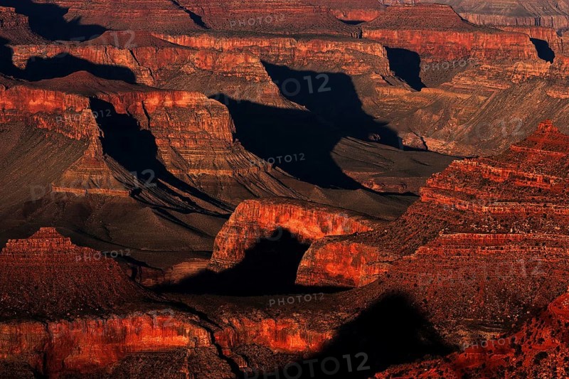 Rock formations in the evening light